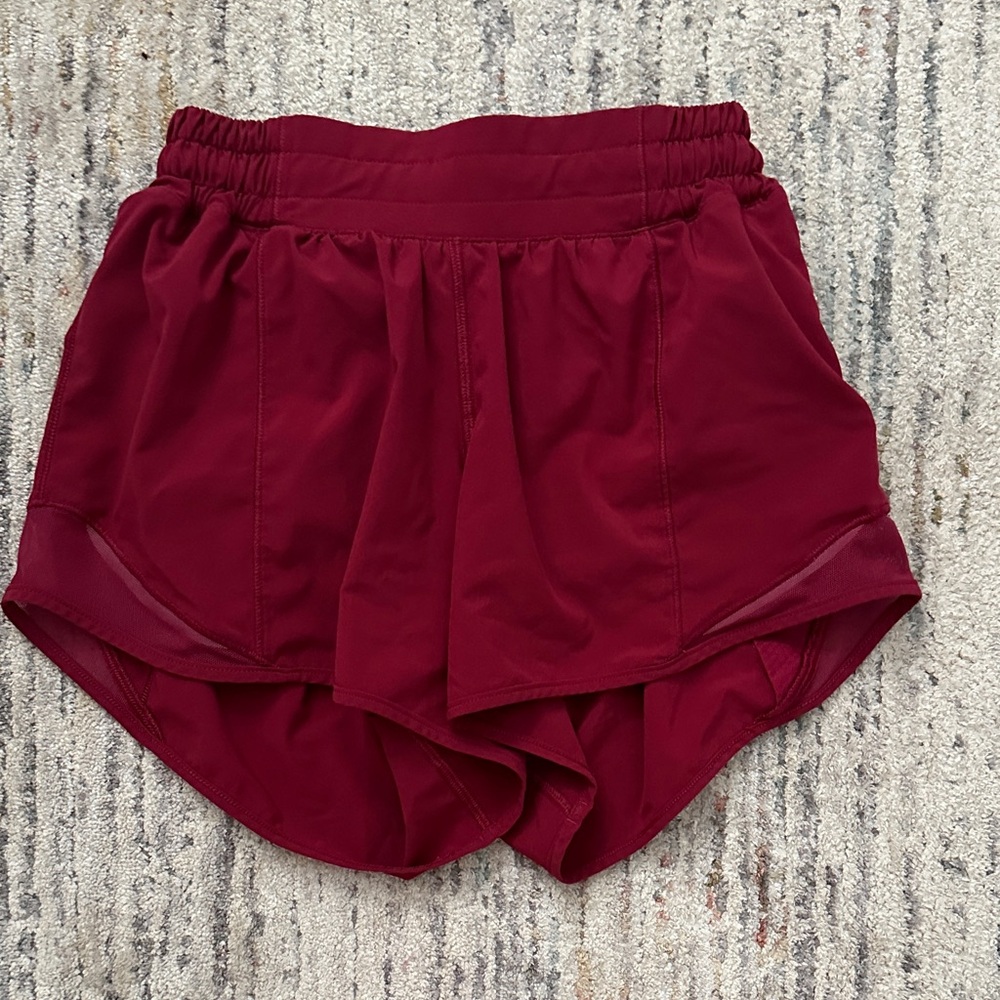lululemon athletica Deep Red Athletic Shorts